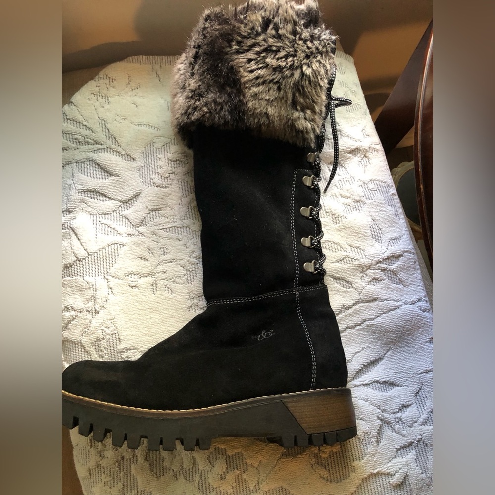 Bos & Co black suede boots 37 (hardly worn)